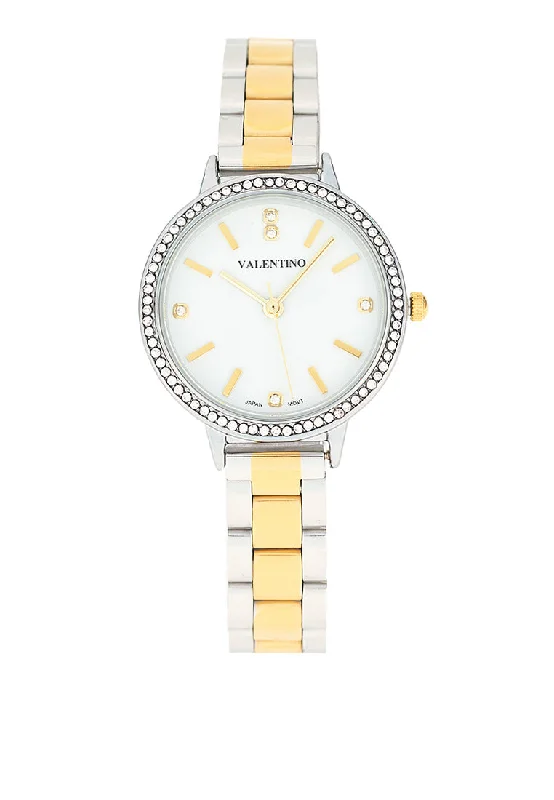 Valentino 20122379-TWO TONE - WHITE DIAL Stainless Steel Strap Analog Watch for Women