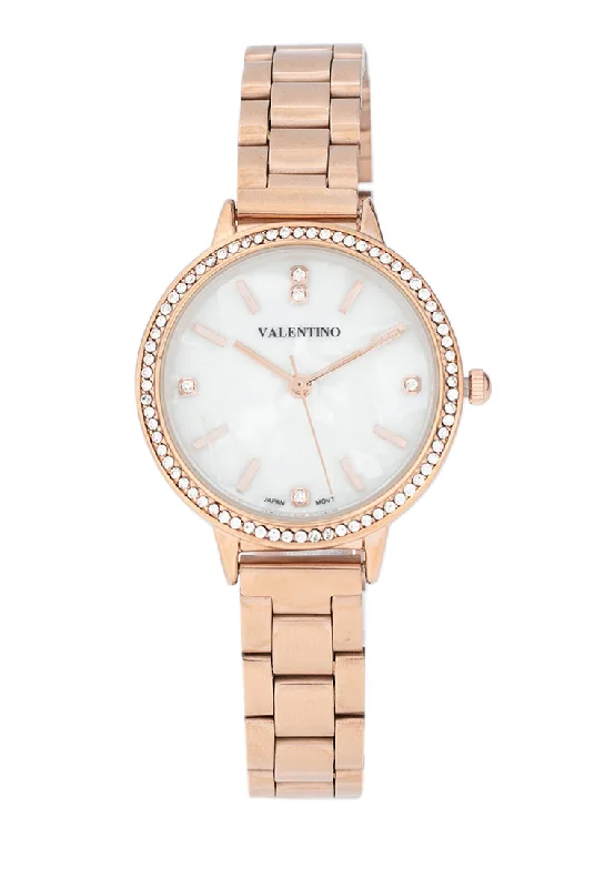 Valentino 20122380-MOP DIAL Stainless Steel Strap Analog Watch for Women