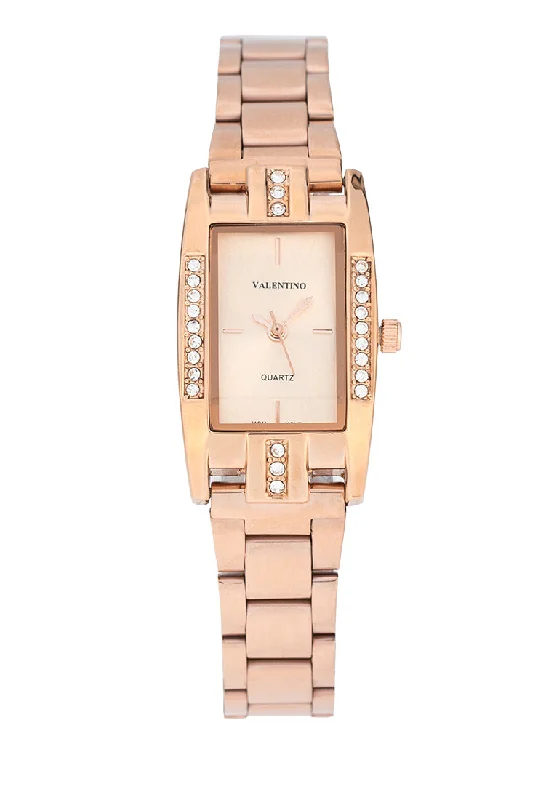 Valentino 20122383-ROSE DIAL Stainless Steel Strap Analog Watch for Women