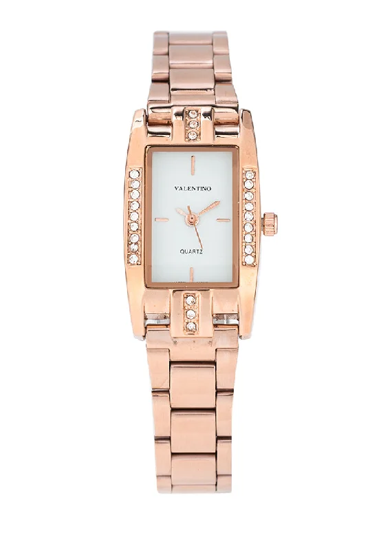 Valentino 20122383-WHITE DIAL Stainless Steel Strap Analog Watch for Women