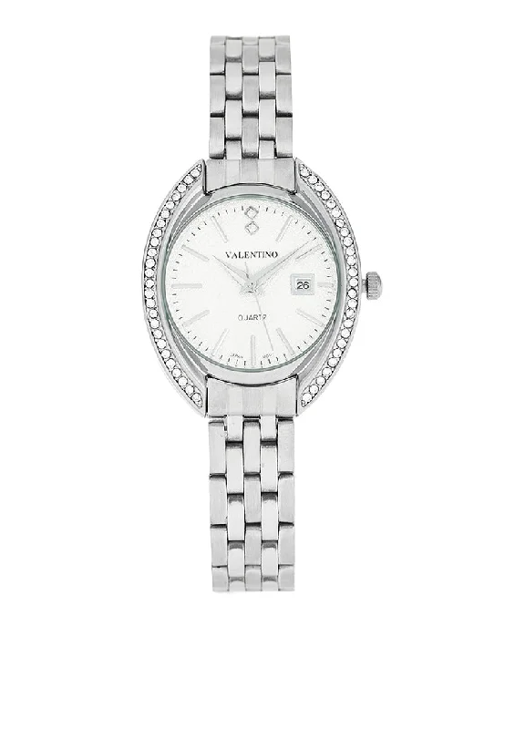 Valentino 20122386-SILVER DIAL Stainless Steel Strap Analog Watch for Women