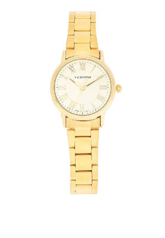 Valentino 20122387-GOLD DIAL Stainless Steel Strap Analog Watch for Women