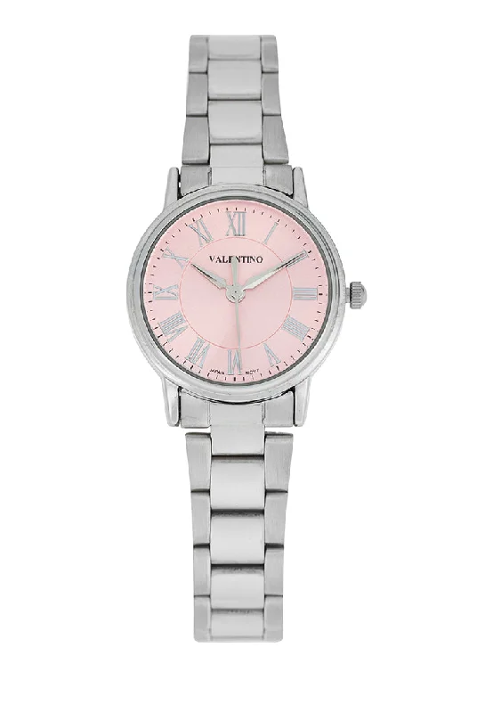 Valentino 20122388-PINK DIAL Stainless Steel Strap Analog Watch for Women