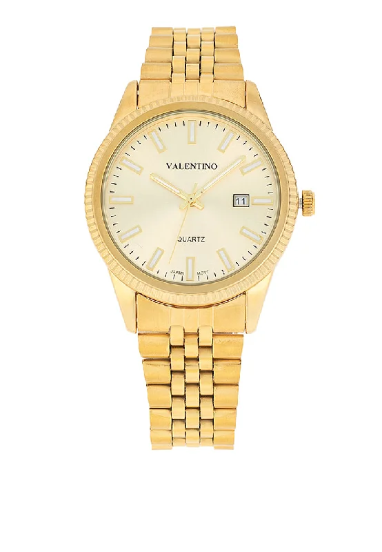 Valentino 20122392-GOLD DIAL Stainless Steel Strap Analog Watch for Men