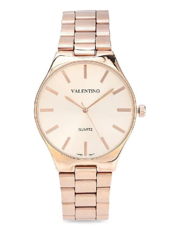 Valentino 20122398-ROSE GOLD DIAL Stainless Steel Strap Analog Watch for Women