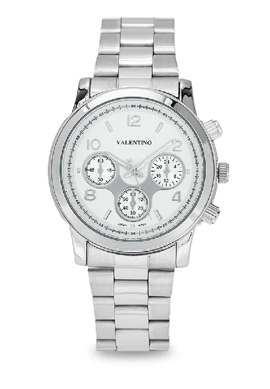 Valentino 20122408-SILVER DIAL Stainless Steel Strap Analog Watch for Women