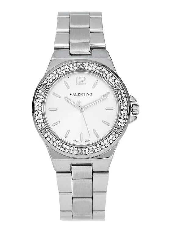 Valentino 20122435-SILVER DIAL Stainless Steel Strap Analog Watch for Women