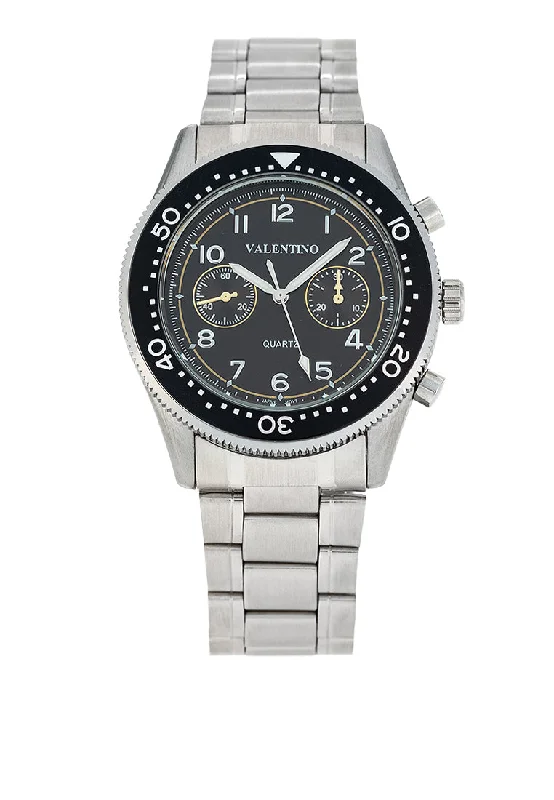 Valentino 20122436-BLACK RING - BLK DIAL Stainless Steel Strap Analog Watch for Men