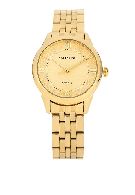 Valentino 20122440-GOLD DIAL Stainless Steel Strap Analog Watch for Women