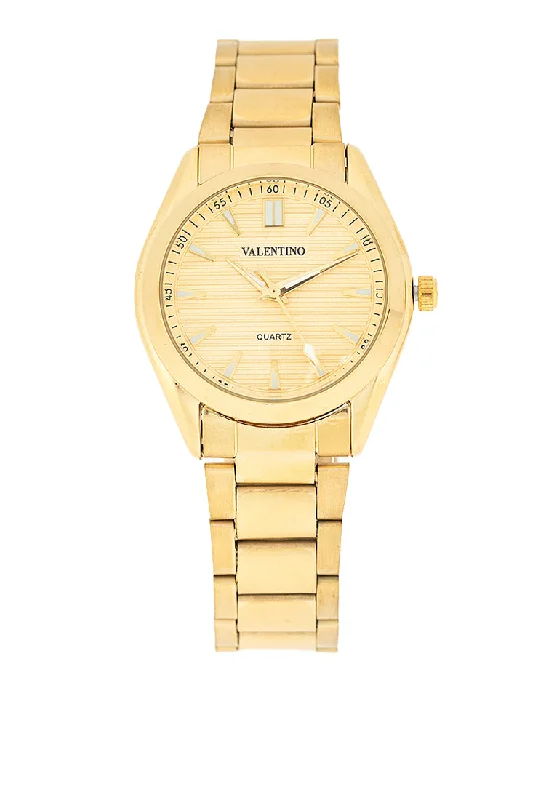 Valentino 20122455-GOLD DIAL Stainless Steel Strap Analog Watch for Women