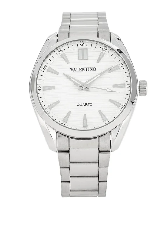 Valentino 20122458-WHITE DIAL - SIL INDEX Stainless Steel Strap Analog Watch for Men