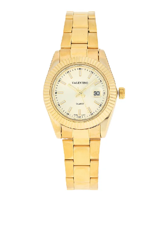 Valentino 20122467-GOLD - GOLD DIAL Stainless Steel Strap Analog Watch for Women