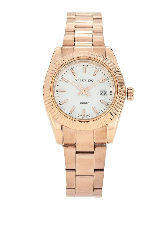 Valentino 20122468-ROSE - WHITE DIAL Stainless Steel Strap Analog Watch for Women